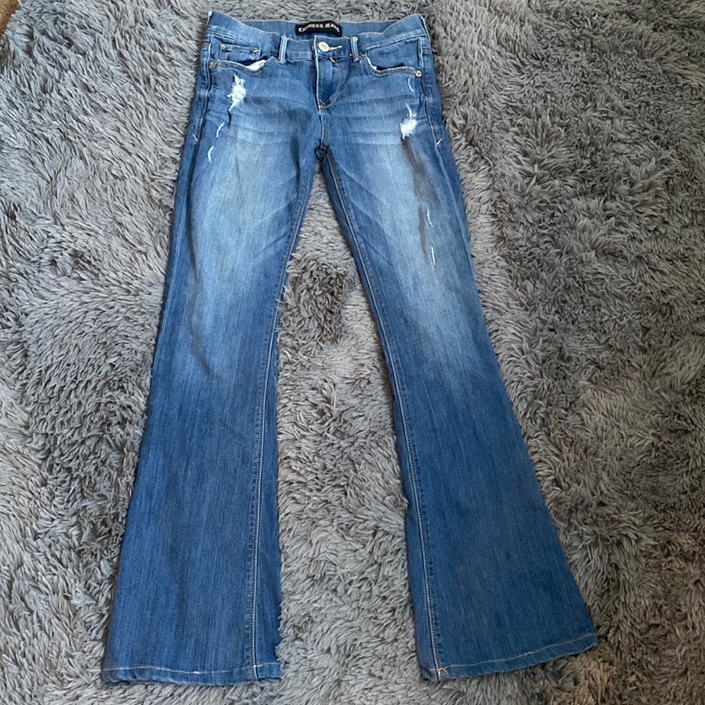 Express medium-dark wash boot cut 2
